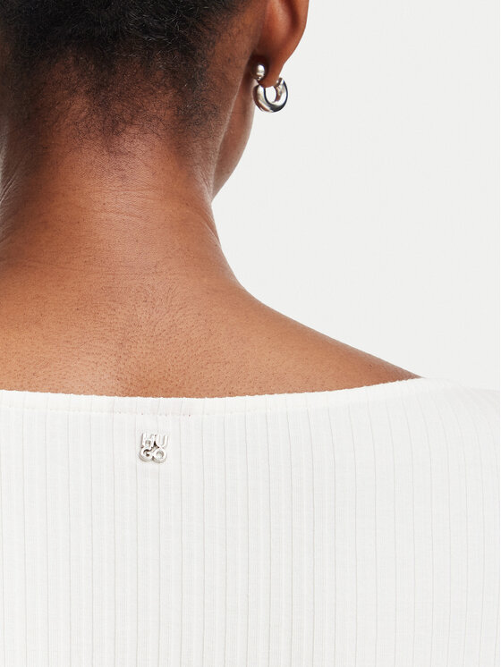 HUGO HUGO Bluzka Dumille 50571224 Biały Slim Fit