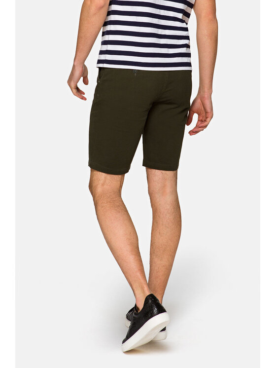 Lancerto Lancerto Szorty materiałowe Mauritius Zielony Regular Fit