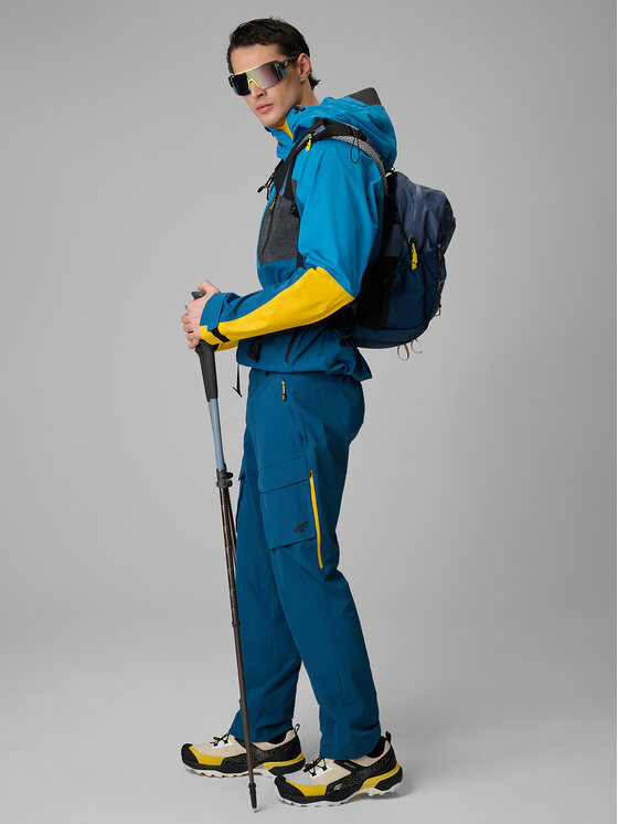 4F 4F Spodnie outdoor TREKKING Granatowy Regular Fit