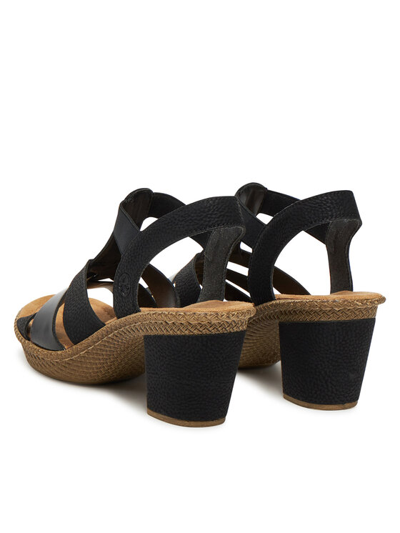 Rieker Rieker Sandalen 665K3-00 Schwarz