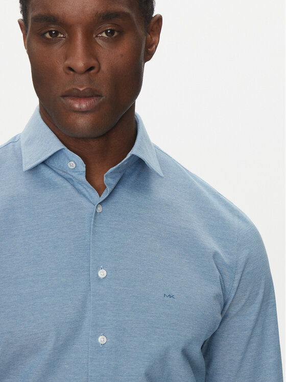 Michael Kors Michael Kors Marškiniai MD0MD91392 Mėlyna Slim Fit