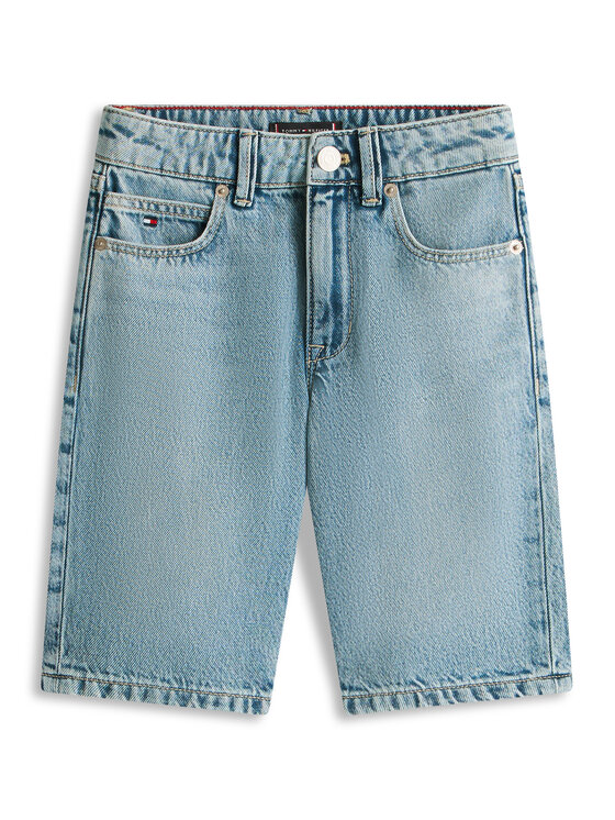 Tommy Hilfiger Tommy Hilfiger Szorty jeansowe KB0KB10237 Niebieski Straight Leg
