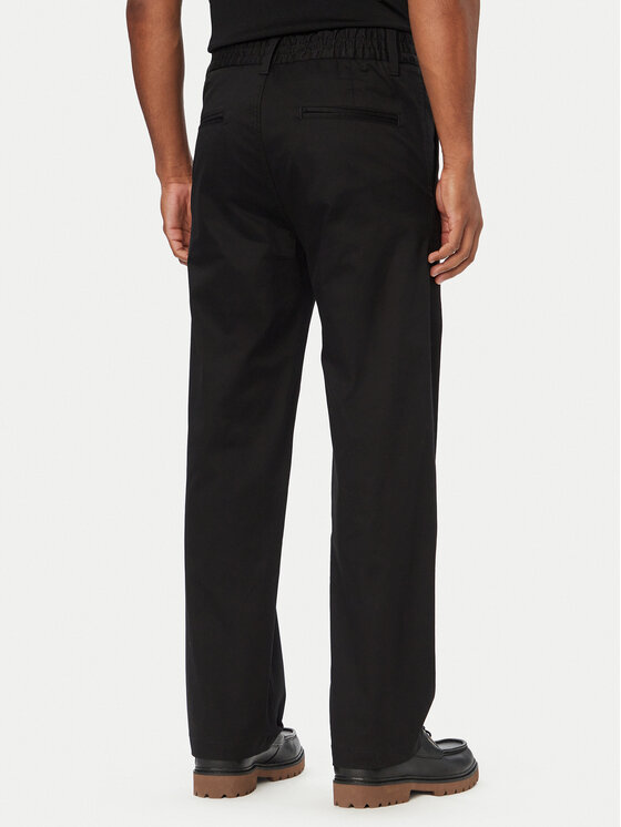 HUGO HUGO Medžiaginės kelnės Cino261 50567278 Juoda Straight Fit