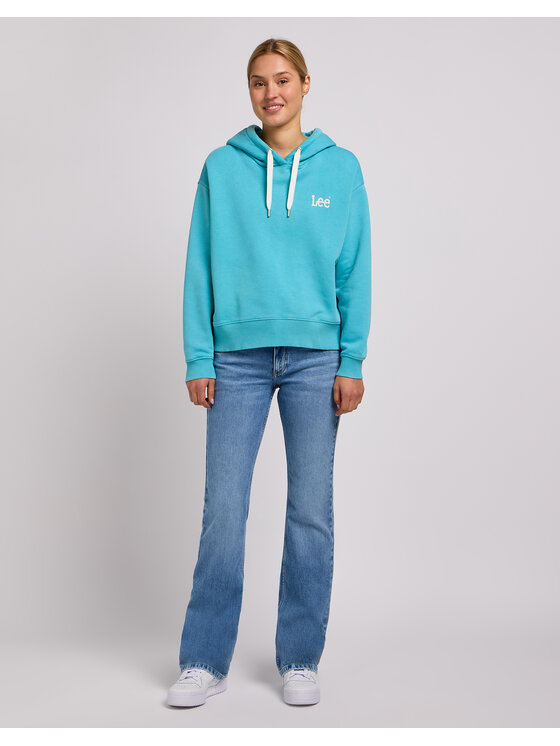 Lee Lee Felpa ESSENTIAL HOODIE 112350245 Blu Regular Fit