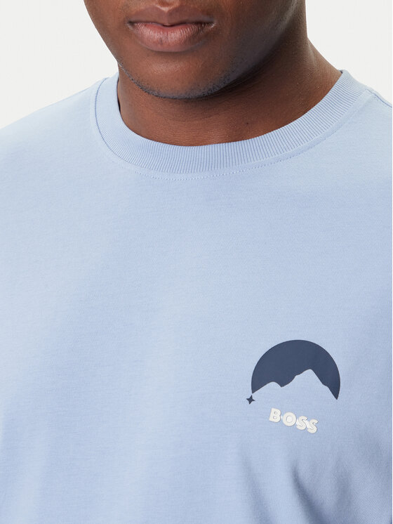 BOSS BOSS Majica Te_Move 50547087 Svetlo modra Relaxed Fit