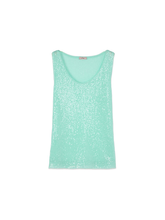 Oltre Oltre Blusa 2038J100821N005 Turchese Slim Fit