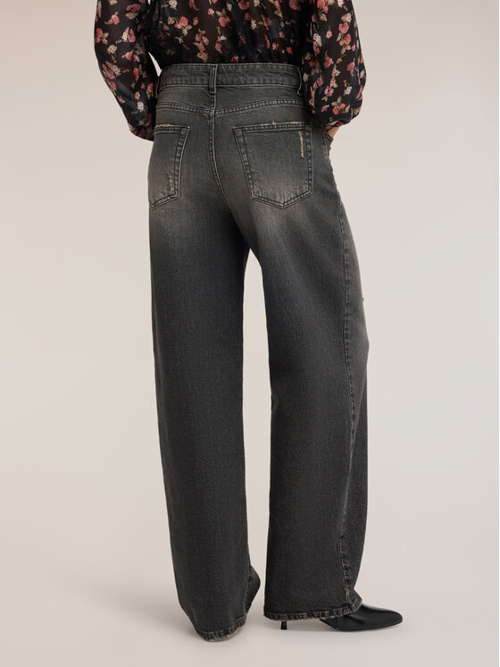 Motivi Motivi Jeansy P40EQ005060N033 Czarny Over Fit