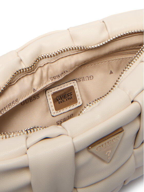 Guess Guess Дамска чанта Marion Mini HWWG80 72720 Кремав