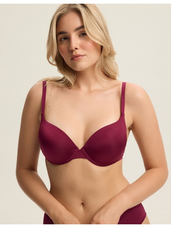 Esotiq Esotiq Biustonosz push-up 43895 Bordowy