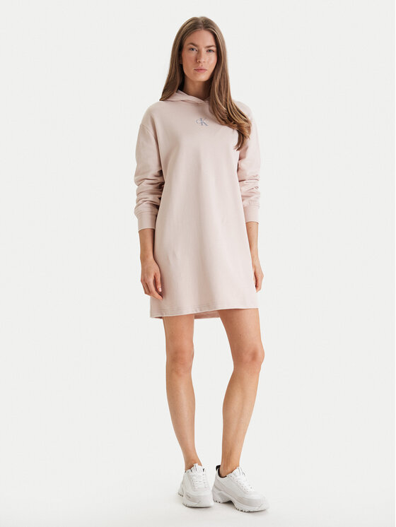 Calvin Klein Jeans Calvin Klein Jeans Strickkleid Monologo LV047D229G Beige Regular Fit