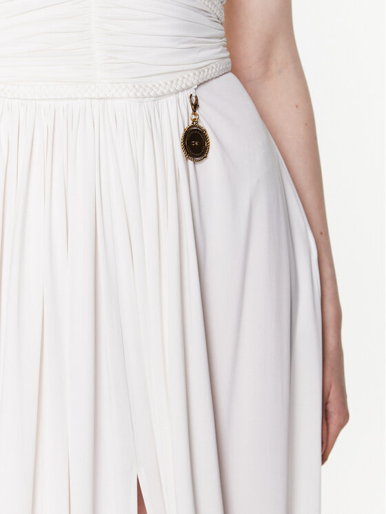 Elisabetta Franchi Elisabetta Franchi Večerní šaty AB-430-32E2-V700 Bílá Regular Fit