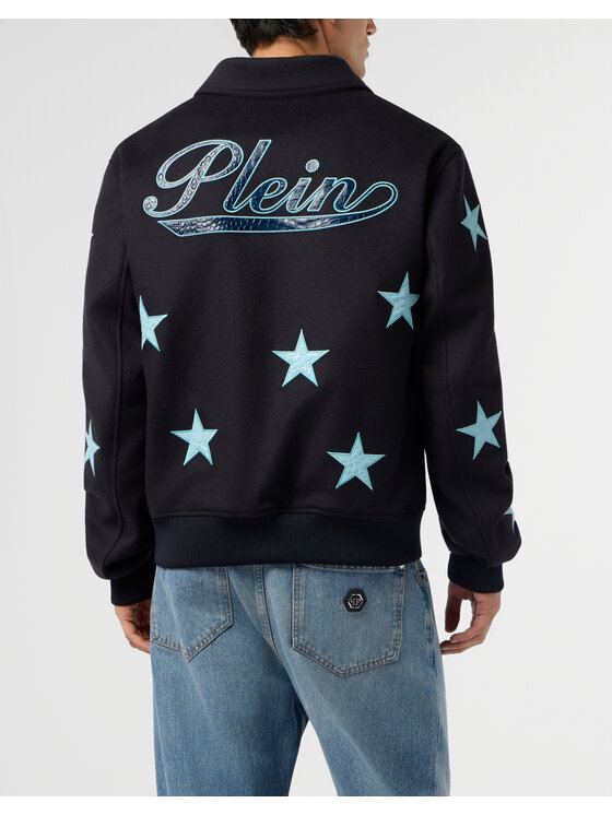 PHILIPP PLEIN PHILIPP PLEIN Kurtka puchowa 29056 Granatowy Regular Fit