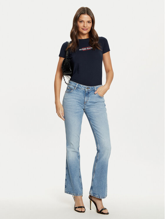 Guess Jeans Guess Jeans T-Shirt W4YI03 J1314 Dunkelblau Regular Fit