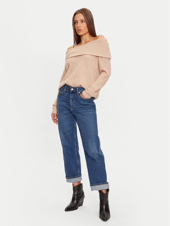 Brave Soul Brave Soul Sweter LK-248EVERLYNB Beżowy Regular Fit