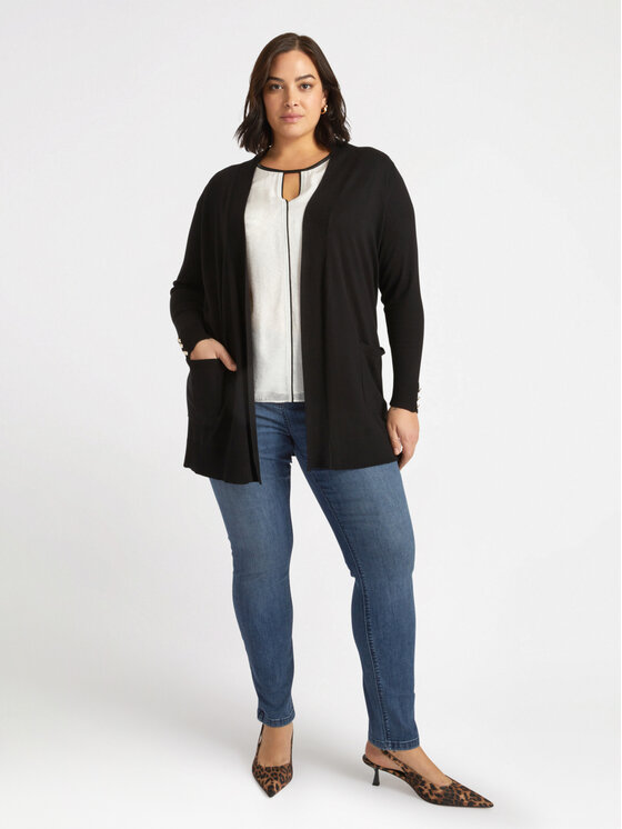 Fiorella Rubino Fiorella Rubino Kardigan M411L007772N033 Czarny Regular Fit