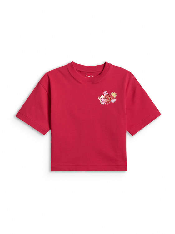 4F 4F T-Shirt MOVE OUTSIDE Różowy Loose Fit