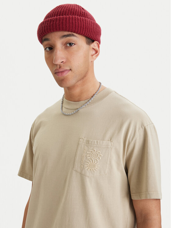 Quiksilver Quiksilver Majica Oxni EQYKT04413 Bež Comfort Fit