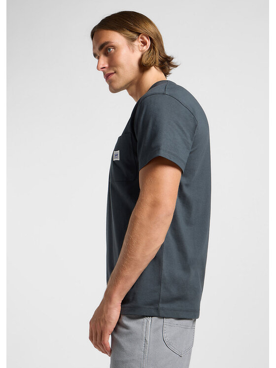 Lee Lee T-Shirt WW POCKET TEE Szary Regular Fit