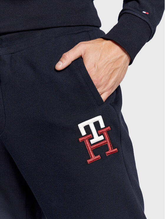Tommy Hilfiger Tommy Hilfiger Teplákové nohavice Essential Monogram MW0MW28208 Tmavomodrá Regular Fit