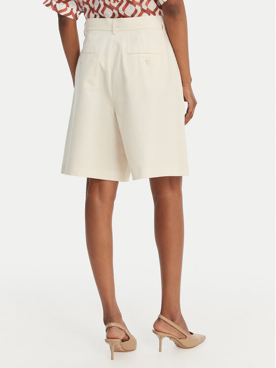 Weekend Max Mara Weekend Max Mara Bermudy Ecuba 2615141022 Écru Loose Fit