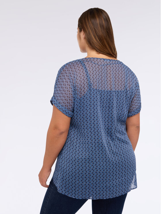 Fiorella Rubino Fiorella Rubino Blusa 2005T002379N0Z4 Blu Boxy Fit