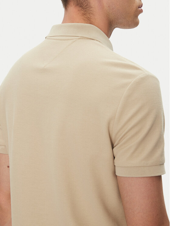 Tommy Hilfiger Tommy Hilfiger Тениска с яка и копчета MW0MW33167 Бежов Regular Fit