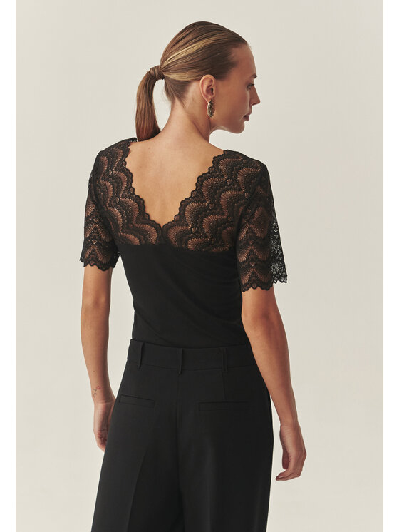 TATUUM TATUUM Bluzka LACEY Czarny Classic Fit