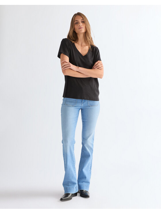 Wrangler Wrangler Jeansy FLARE Niebieski Bootcut Fit
