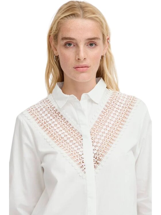 ICHI ICHI Camicia Cmicia ihfinala sh Bianco Regular Fit