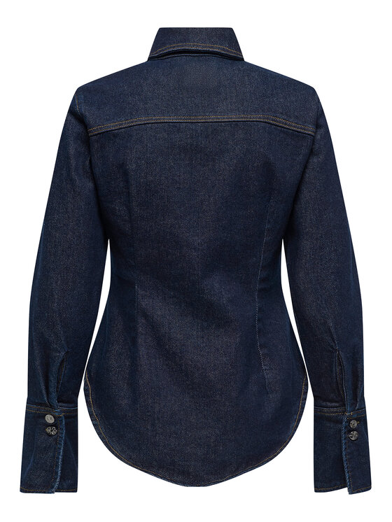 ONLY ONLY džínsová košeľa Perla 15359156 Tmavomodrá Slim Fit