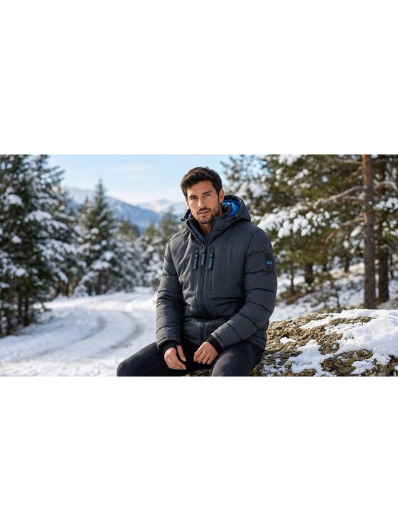 Geographical Norway Geographical Norway Kurtka zimowa WU6633H/GN-DARK GREY Szary Reglan Fit
