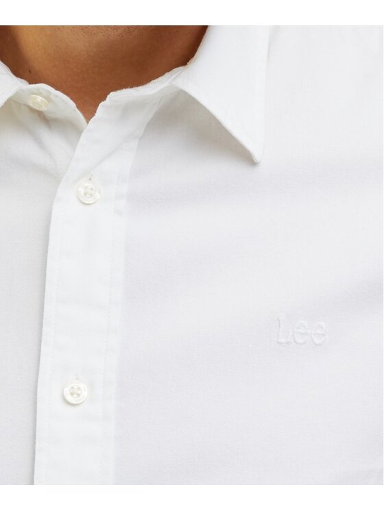 Lee Lee Camicia PATCH SHIRT BRIGHT WHITE Bianco Regular Fit