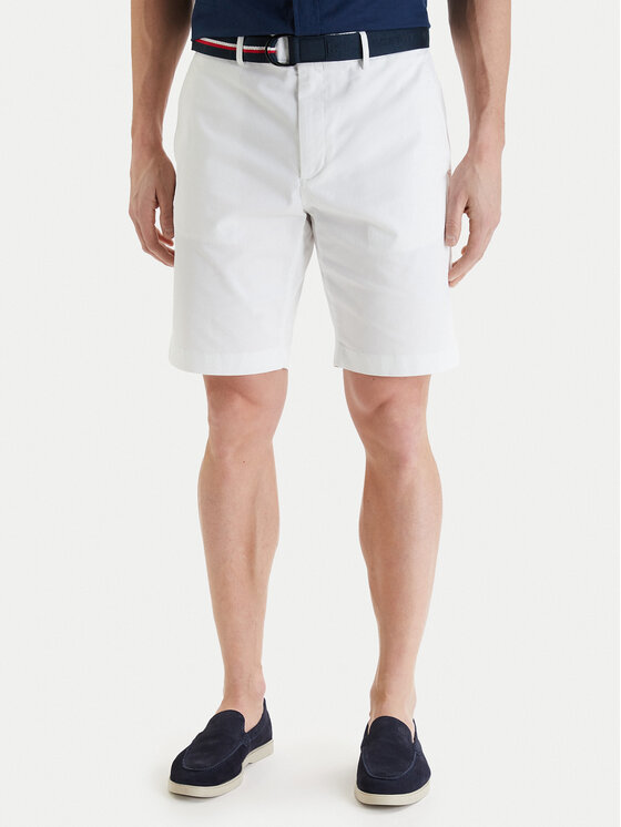Tommy Hilfiger Tommy Hilfiger Kratke hlače Denton MW0MW42349 Bijela Slim Fit