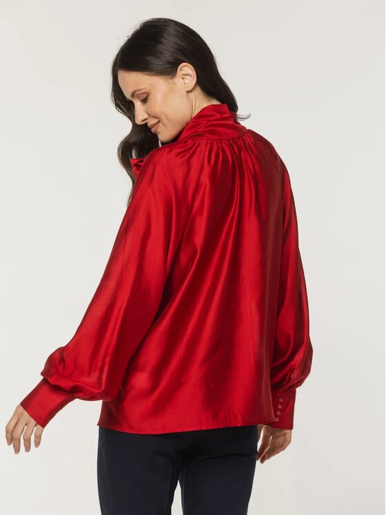 Willsoor Willsoor Bluzka 61513 Czerwony Oversize