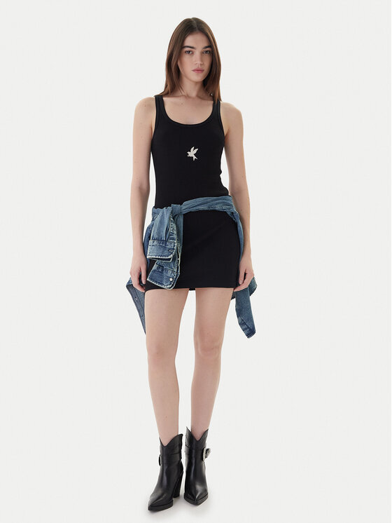 One Teaspoon One Teaspoon Лятна рокля Singlet 26495A Черен Slim Fit