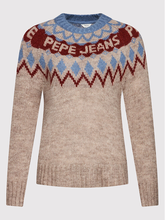 Pepe Jeans Pepe Jeans Sweater Paige PL701793 Barna Regular Fit