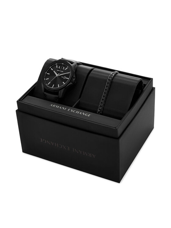 Armani Exchange Armani Exchange Sat Banks Gift Set AX7147SET Crna