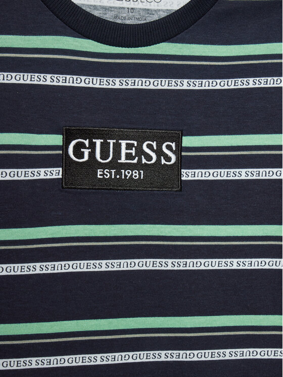 Guess Guess T-krekls L4YI24 K8HM3 Tumši zils Regular Fit