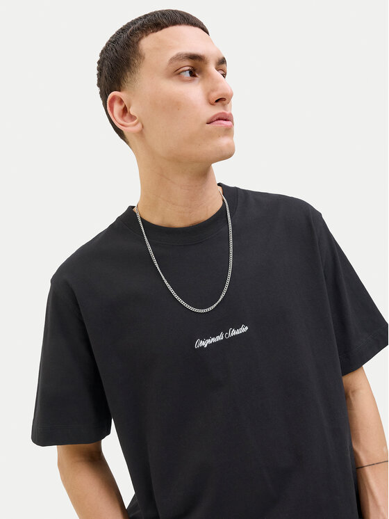 Jack&Jones Jack&Jones Majica Norrebro 12282892 Črna Relaxed Fit