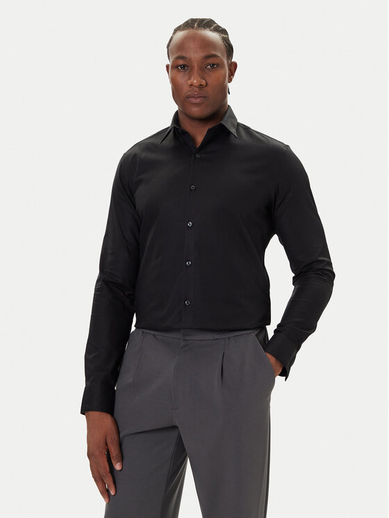 Calvin Klein Calvin Klein Cămașă LV019EU053 Negru Slim Fit