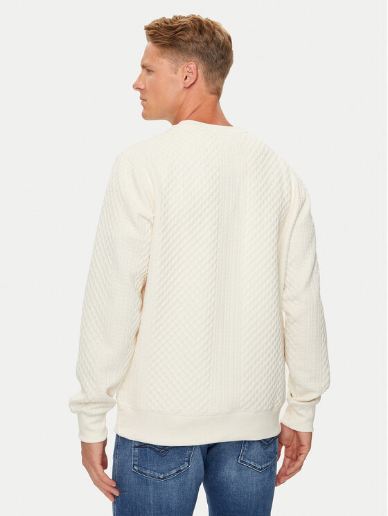 Brave Soul Brave Soul Felpa MSS-586KALK Écru Regular Fit