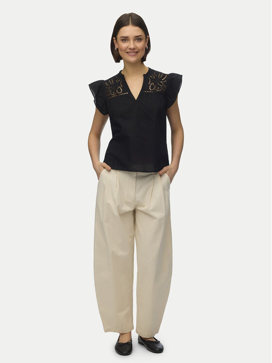 Vero Moda Vero Moda Blúzka Line 10347292 Čierna Regular Fit