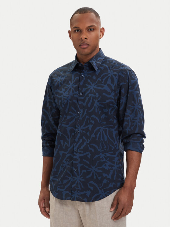 BOSS Koszula Ricoplus 50561608 Granatowy Regular Fit