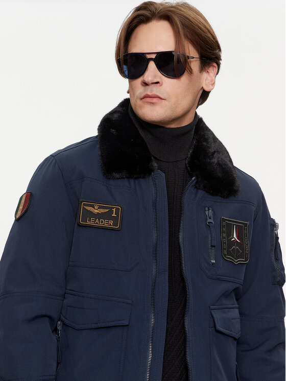 Aeronautica Militare Aeronautica Militare Kurtka bomber 232AB2106CT3151 Granatowy Regular Fit