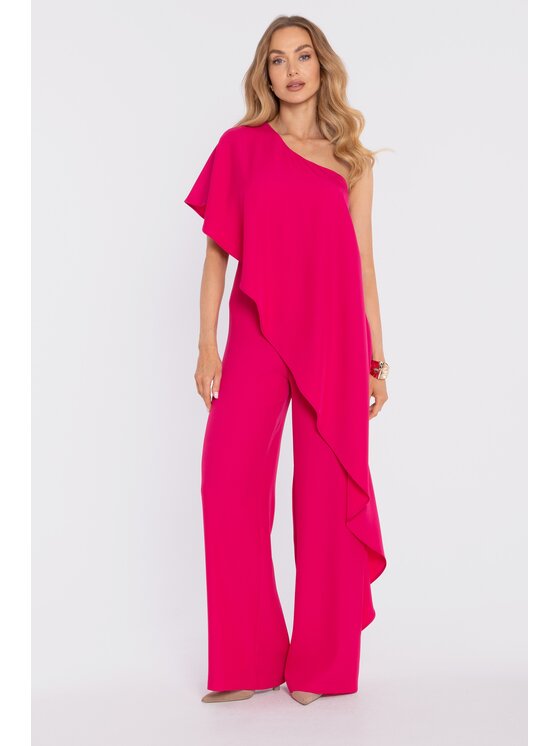 Made of Emotion Made of Emotion Kombinezon M917 Różowy Wide Leg