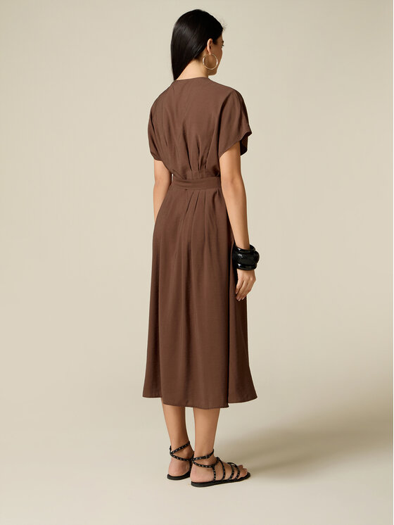 Oltre Oltre Abito da sera 7083J100976N022 Marrone A-Line Fit