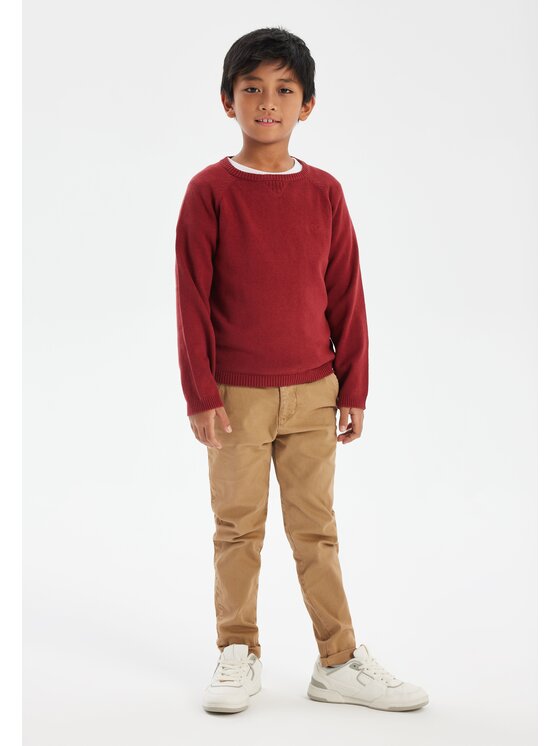 MINOTI MINOTI Sweter 11JUMPER 3 Czerwony Regular Fit