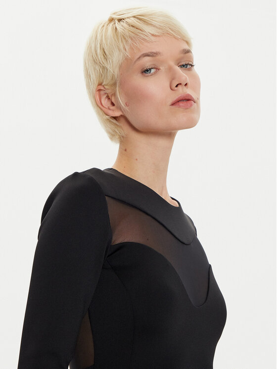 PINKO PINKO Коктейлна рокля 103844 A208 Черен Slim Fit