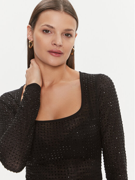 Guess Guess Glaustinukė Karolina O4RM06 KBZX0 Juoda Slim Fit