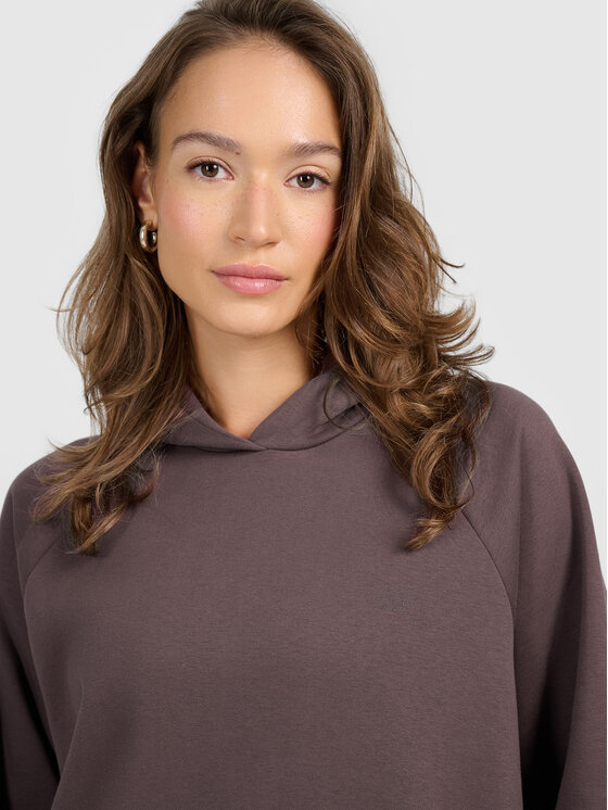 4F 4F Bluza BASIC+ Brązowy jasny Loose Fit
